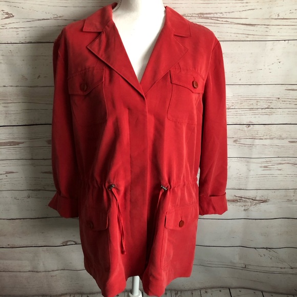 Chico's Jackets & Blazers - Chico’s NWT Lightweight Roll Sleeves Military 3